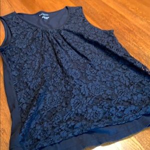 Talbots lace front tank